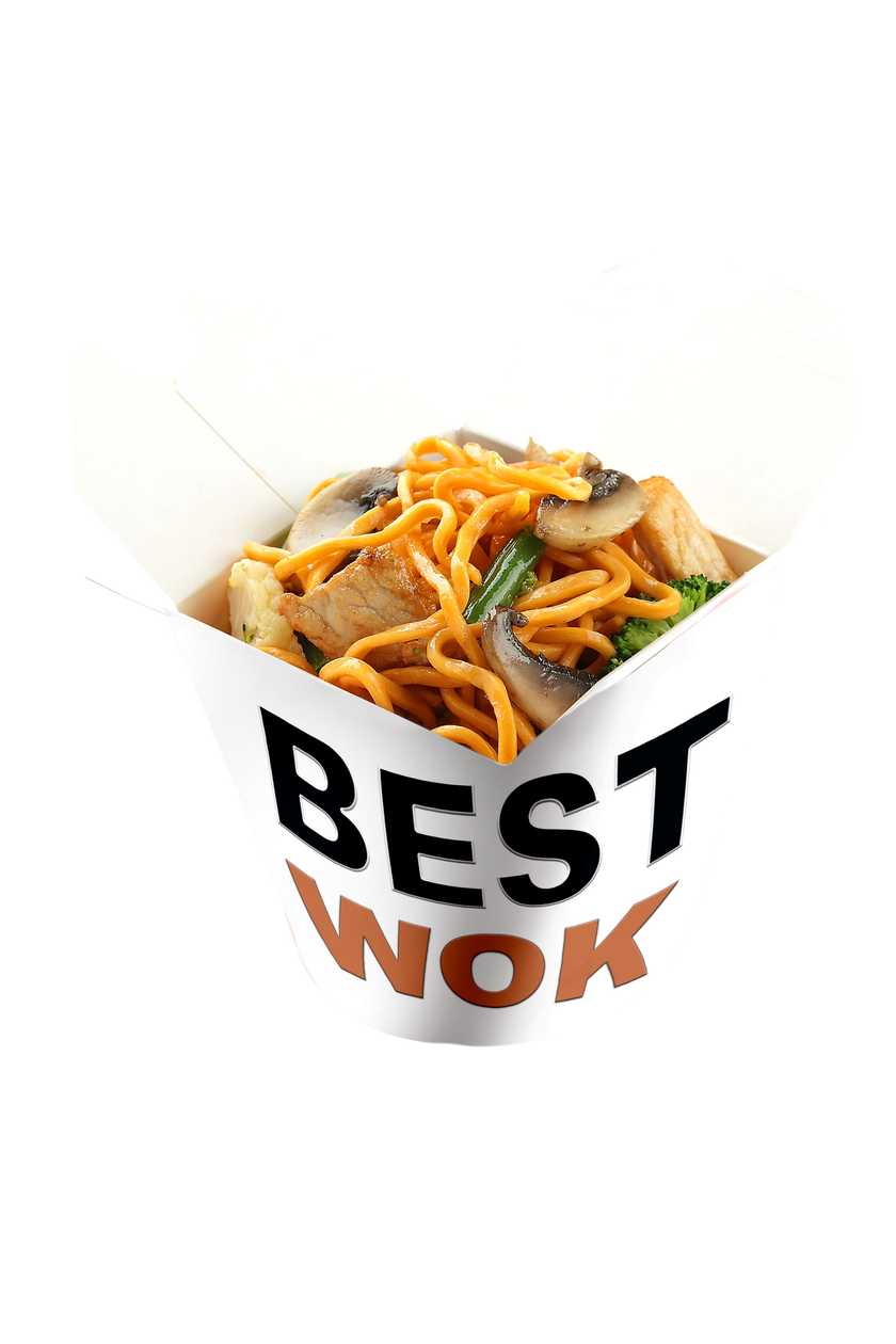 Яєчна локшина з куркою, овочами, шампіньйонами в соусі Токіо/Азія