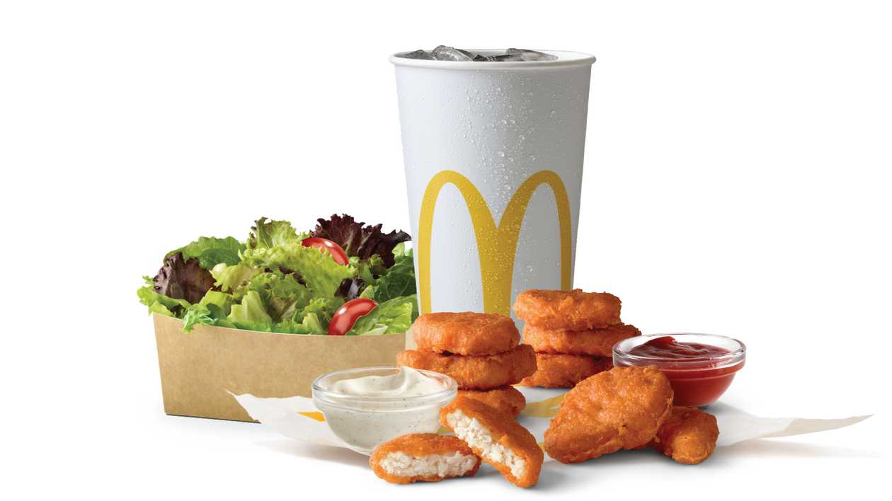 9 Spicy Chicken McNuggets Meal with Salad
