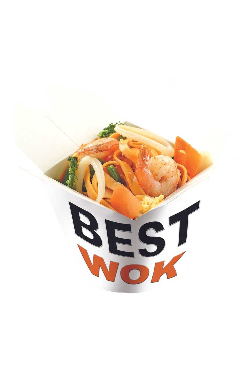 Удон із креветками, кальмаром, овочами та соусом Пекін