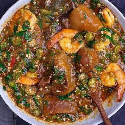 Kenkey with Okro Soup