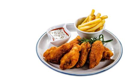 Yam Chips with Fried Chicken