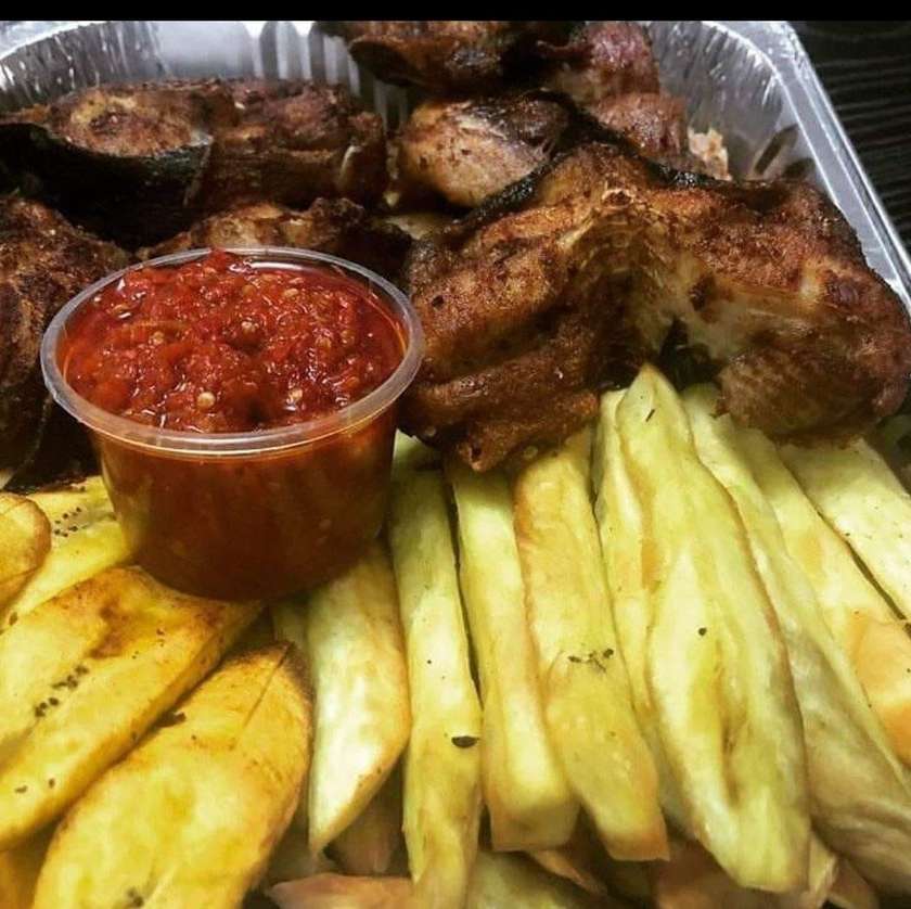 Yam Chips and Chicken Wings