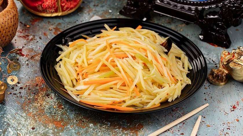 C3-Hot Potato Salad With Carrot,Paprika And Hot Chili.