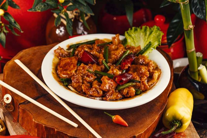 E15-Fried Pork With Green Onion,Hot Spices And Hot Chili