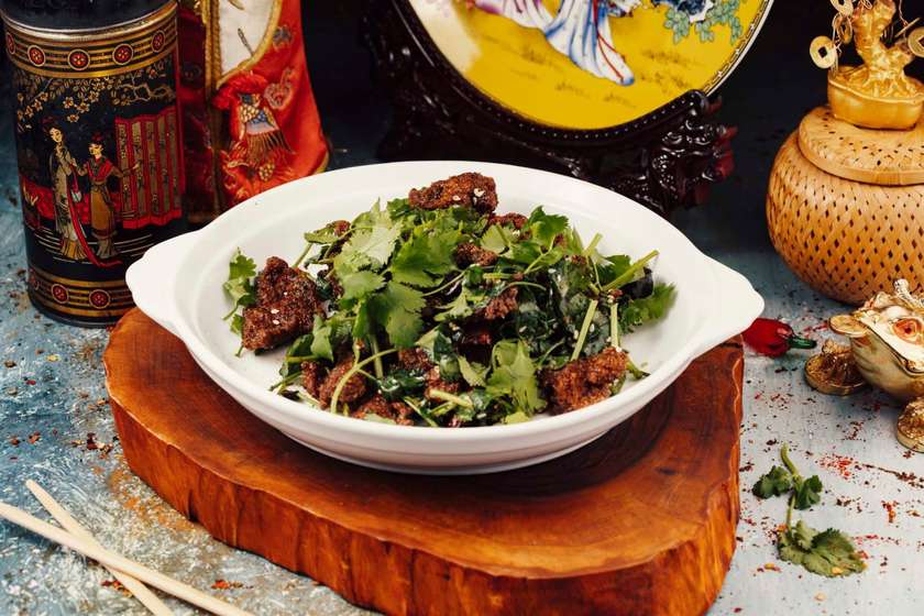 D8-Fried Beef With Ziran Spices,Coriander And Hot Chili