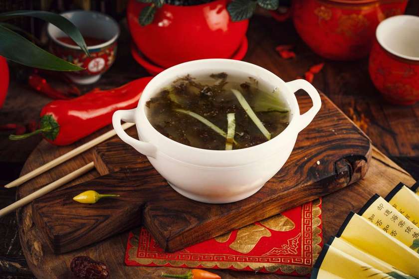 A6-Tsitse Soup With Seaweed(Laminaria)And Shrimps