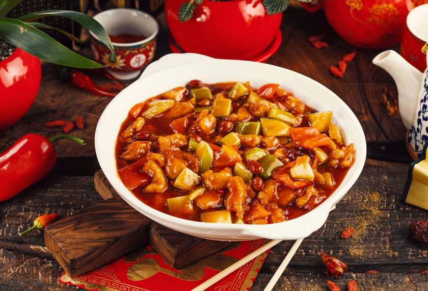 H1- Fried Shrimps With Peanuts "Gumbao"