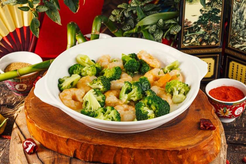 H3-Fried Shrimps With Broccoli And Spices