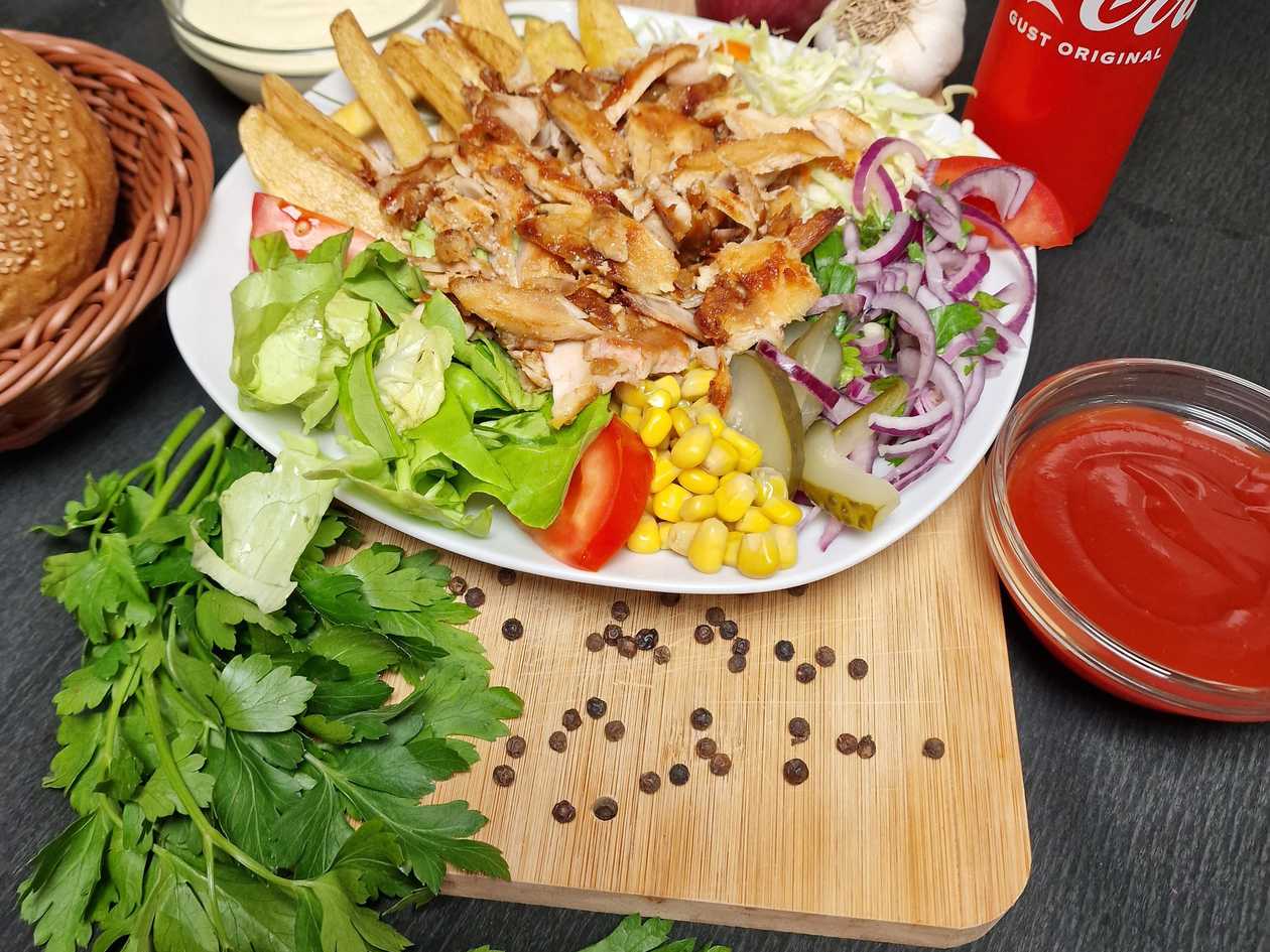 Shaorma de pui la farfurie mare (500gr)