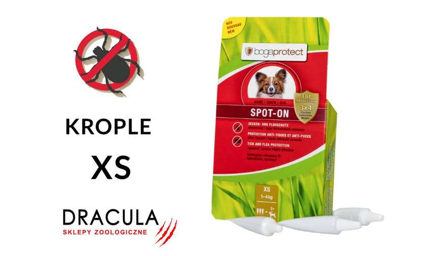 Krople Bogaprotect SPOT-ON XS, dla psów 1-4kg