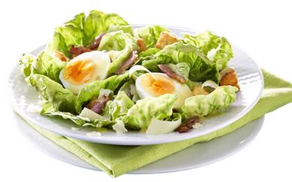 Boiled Egg & Bacon Salad