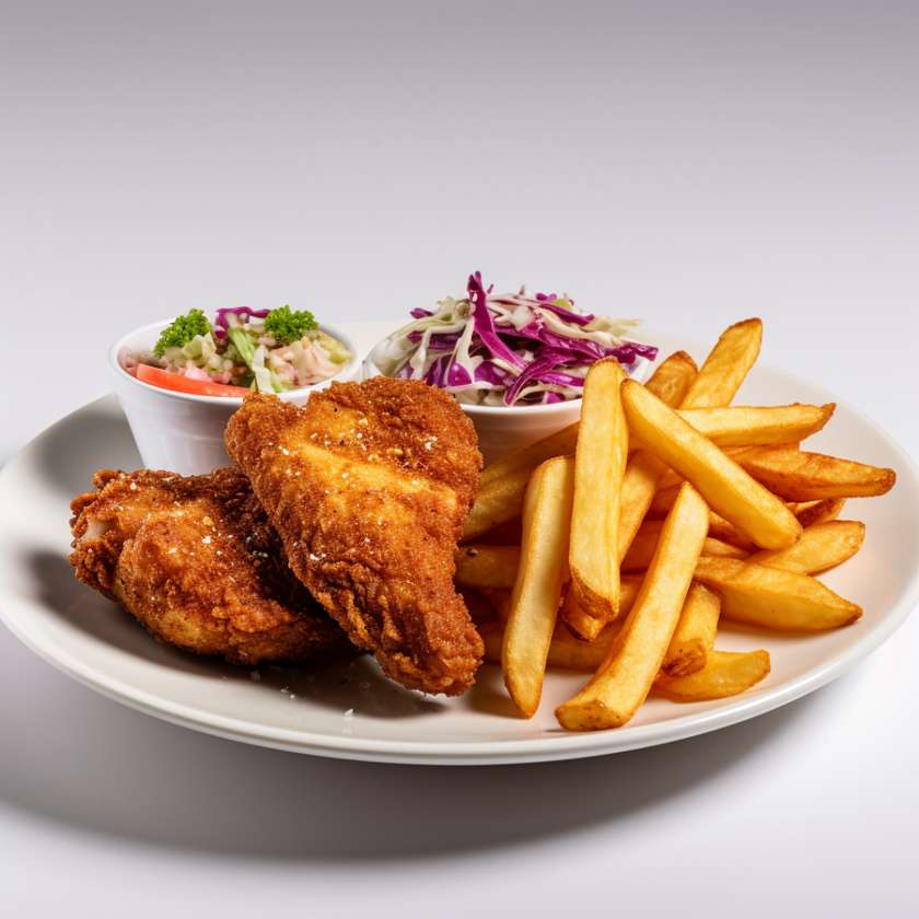 Chicken and chips