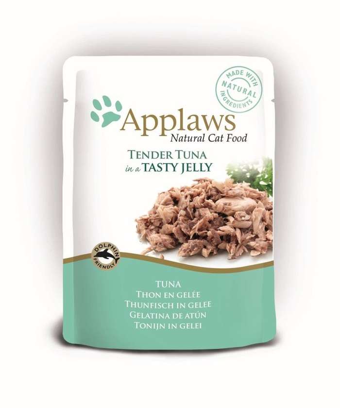 Applaws einekotike kassidele, tuunikala želees, 70 g