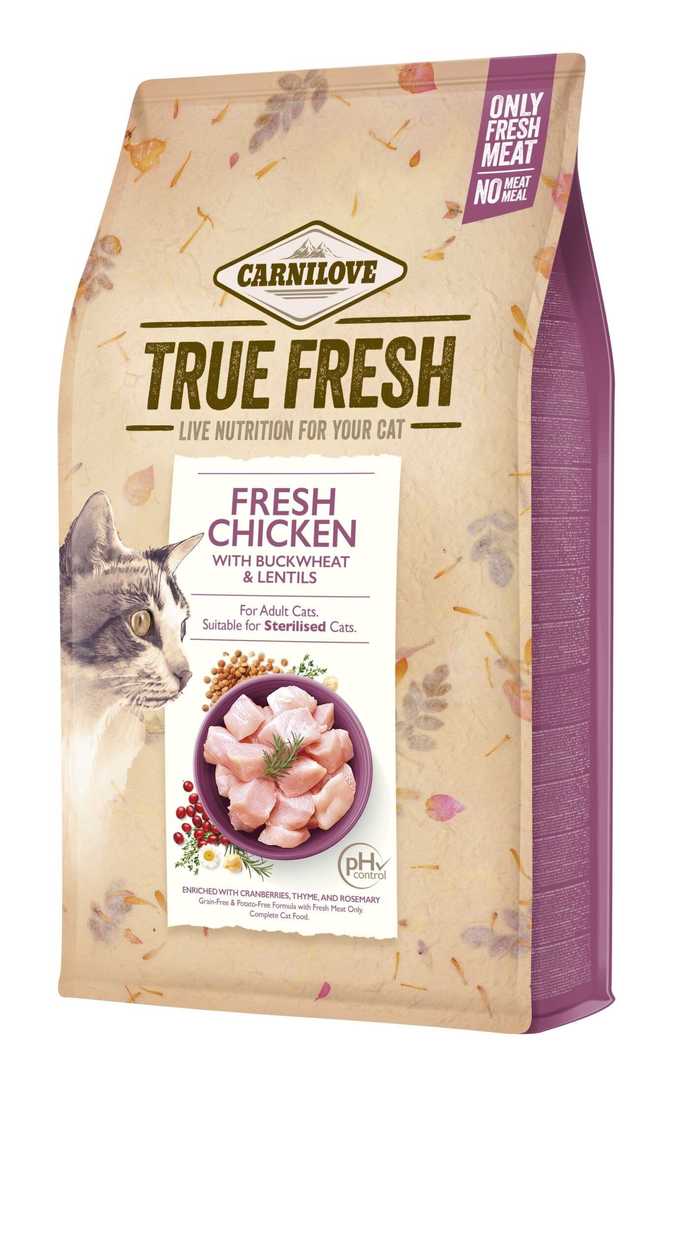 Carnilove True Fresh täissööt kassile kanaga, 340 g