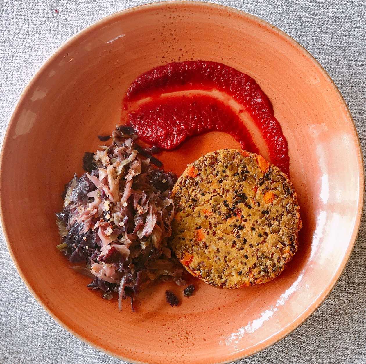 Handcrafted Quinoa and Lentil Burger