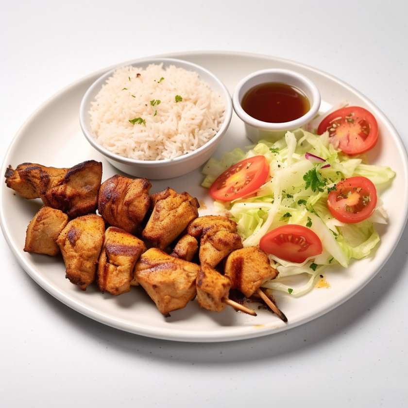 Kebabas lėkštėje