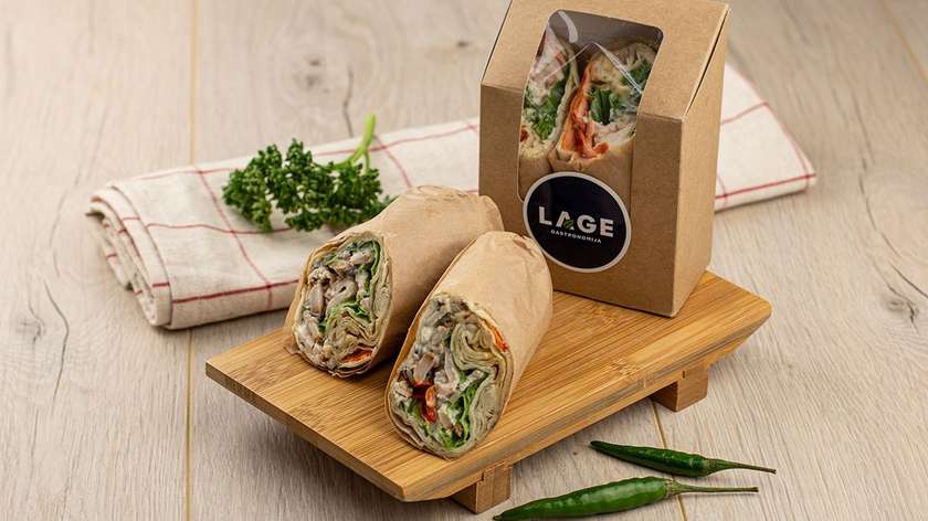 Smoked chicken wrap