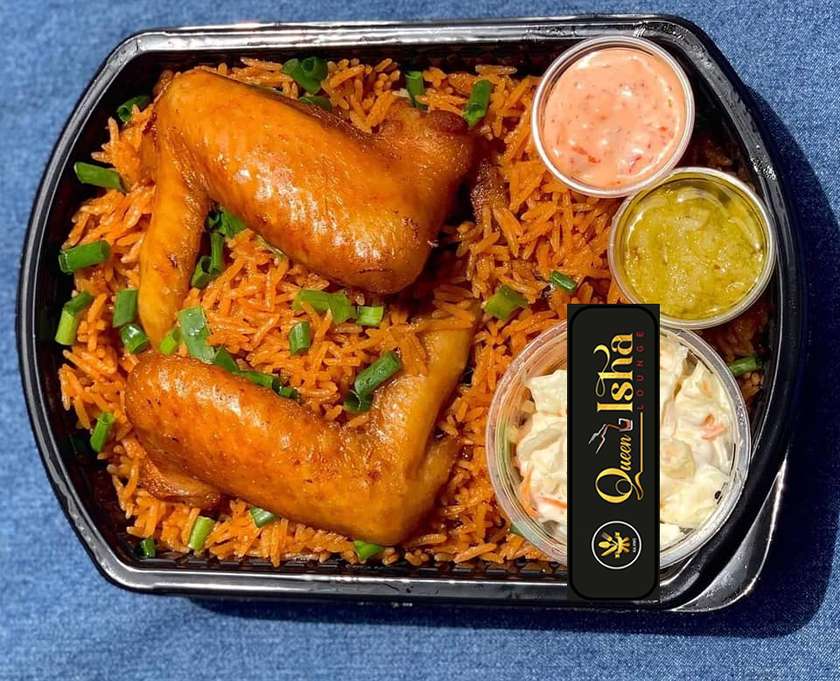 Jollof and Chicken Wings