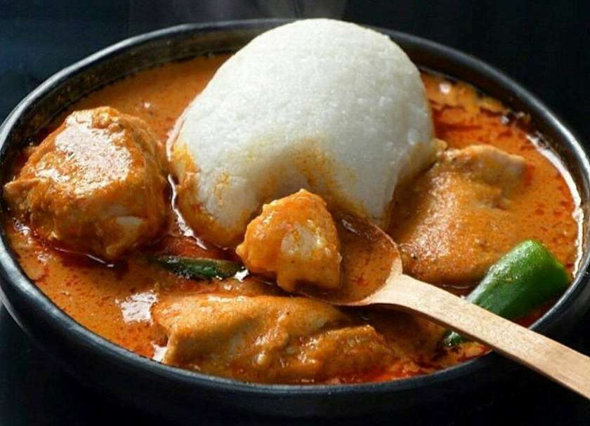 Rice Balls and Groundnut Soup