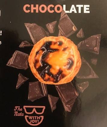Caixa com 2 Pastéis de Nata Original, 2 Caramelo Salgado e 2 Chocolate