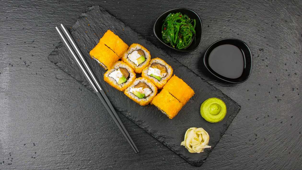 Sake ebi maki - 8 pcs.