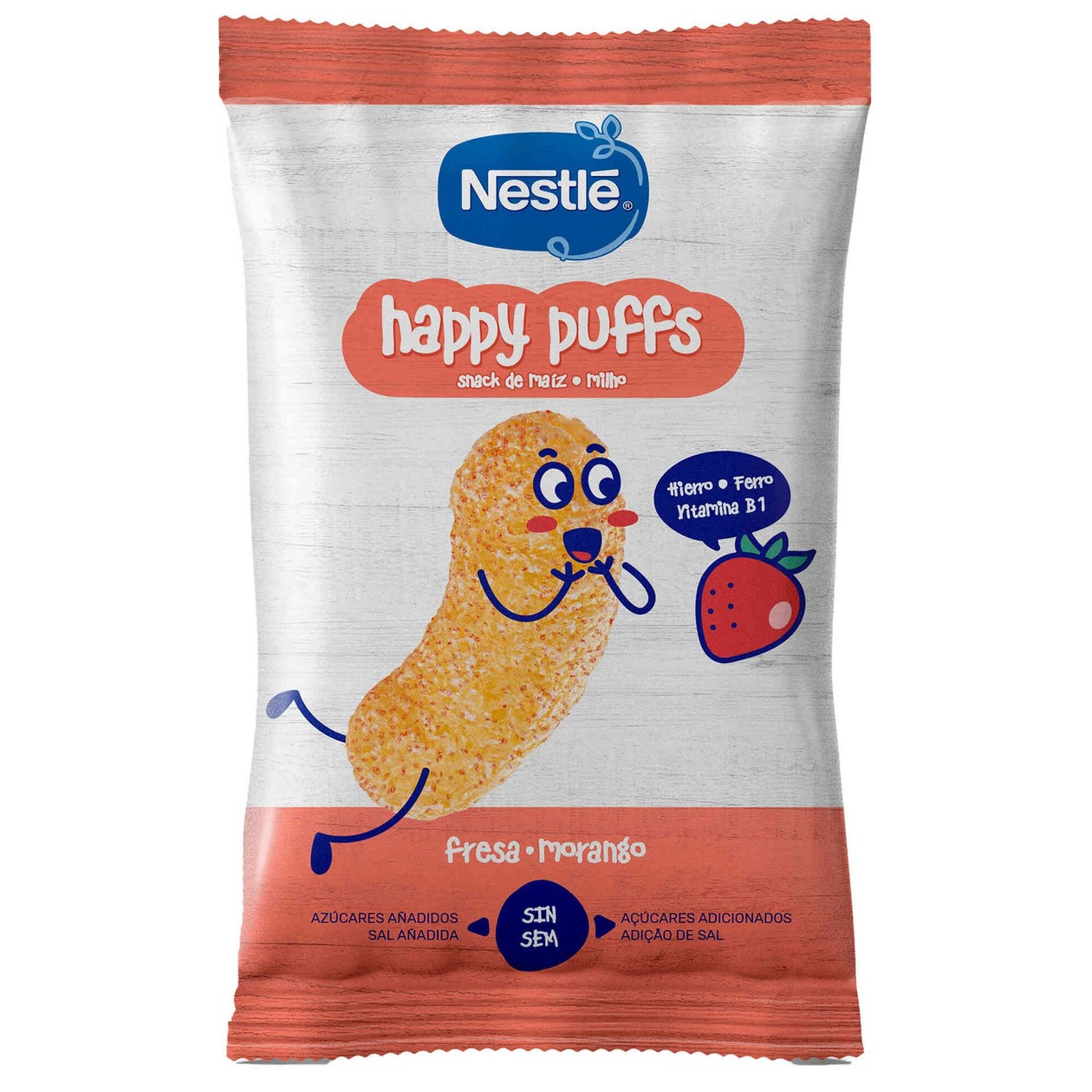 Snack para Bebé de Morango HappyPuffs +12M Nestlé 28 gr