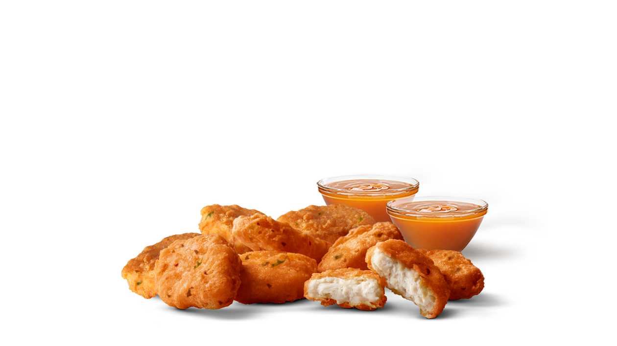 Aštrūs Chicken McNuggets™, 9 vnt. + 2 padažas