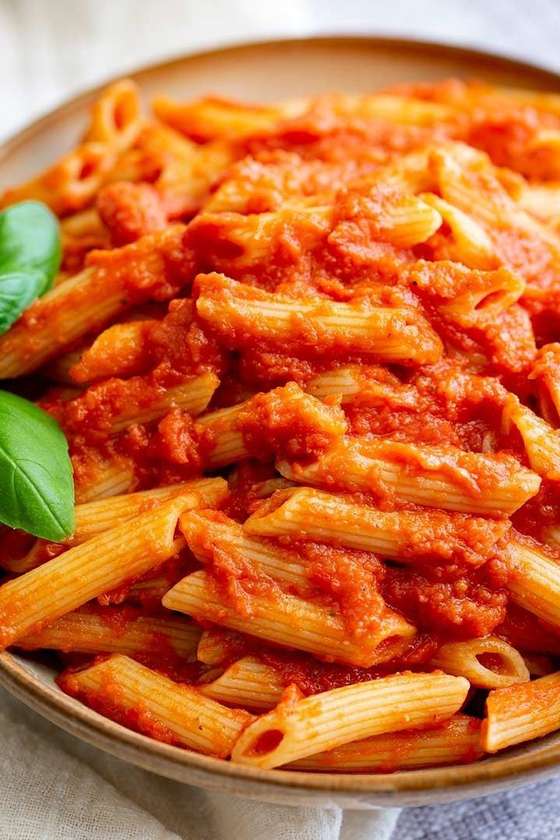 Macarrão com molho vermelho