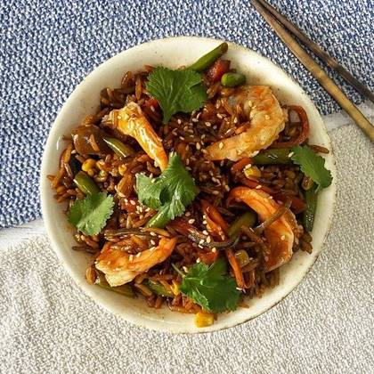 Every second rice with shrimp -50%.