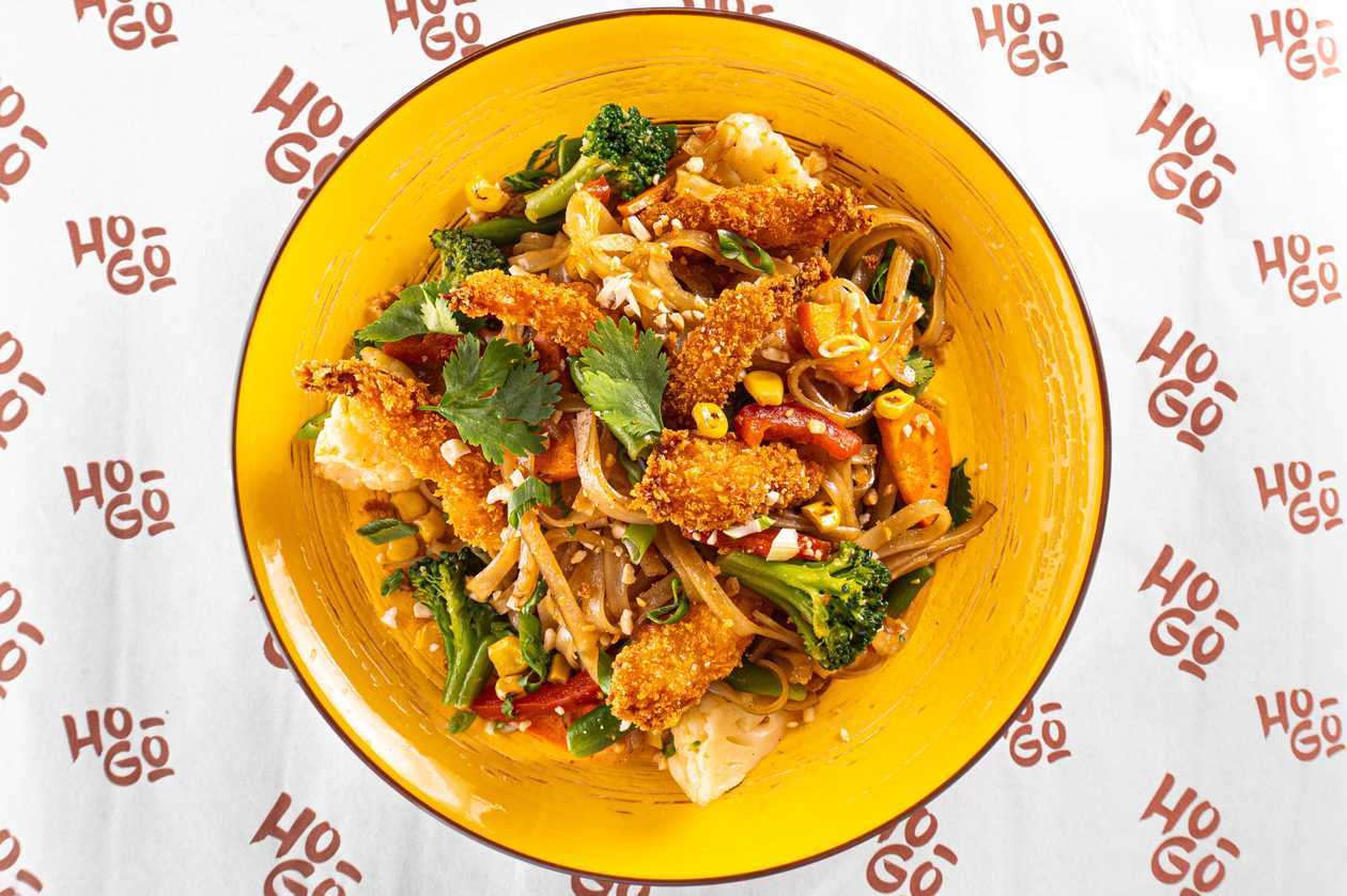 Pad Thai with Panko Shrimp