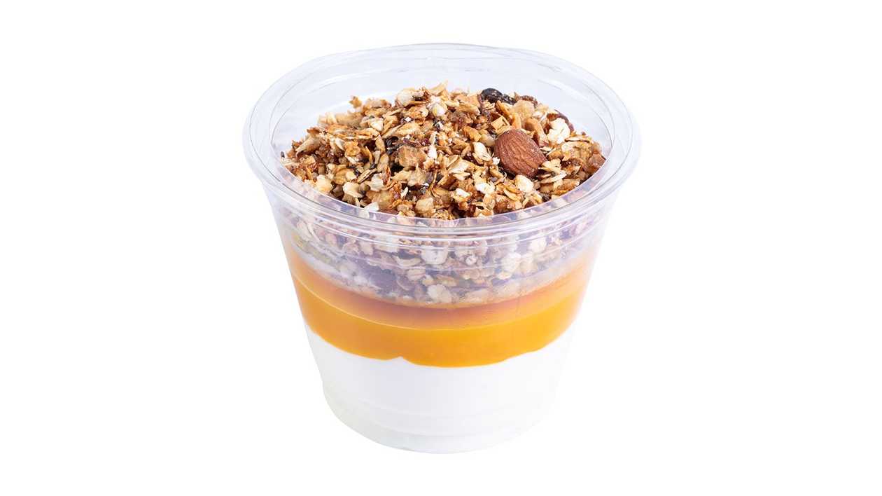Dessert granola with Greek yogurt