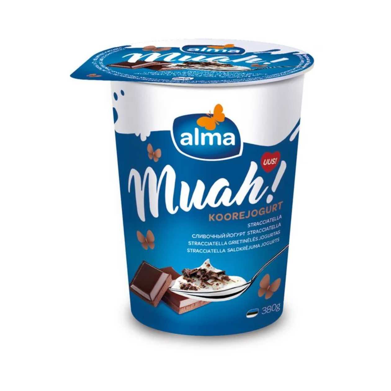 Alma, Koorejogurt muah stracciatella, 380 g