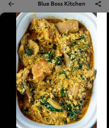 Egusi with Pounded Yam