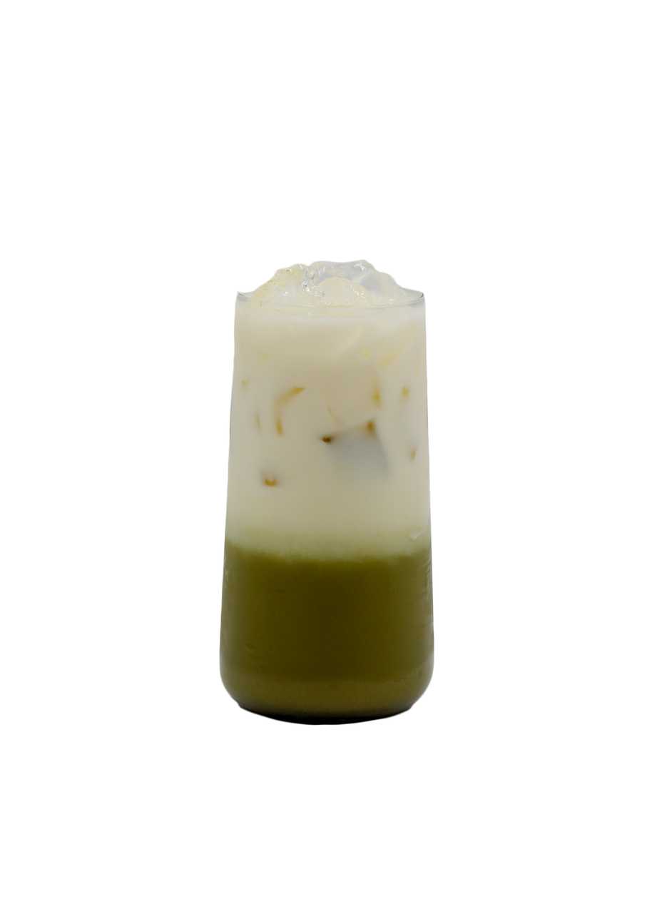 Matcha s čerstvým mliečnym čajom