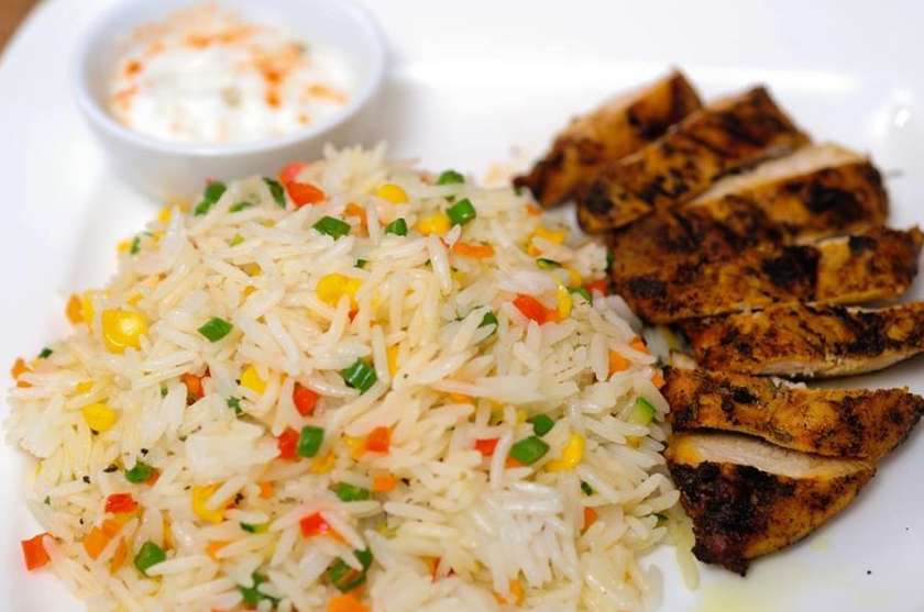 Mixed Vegetable Rice and Chicken