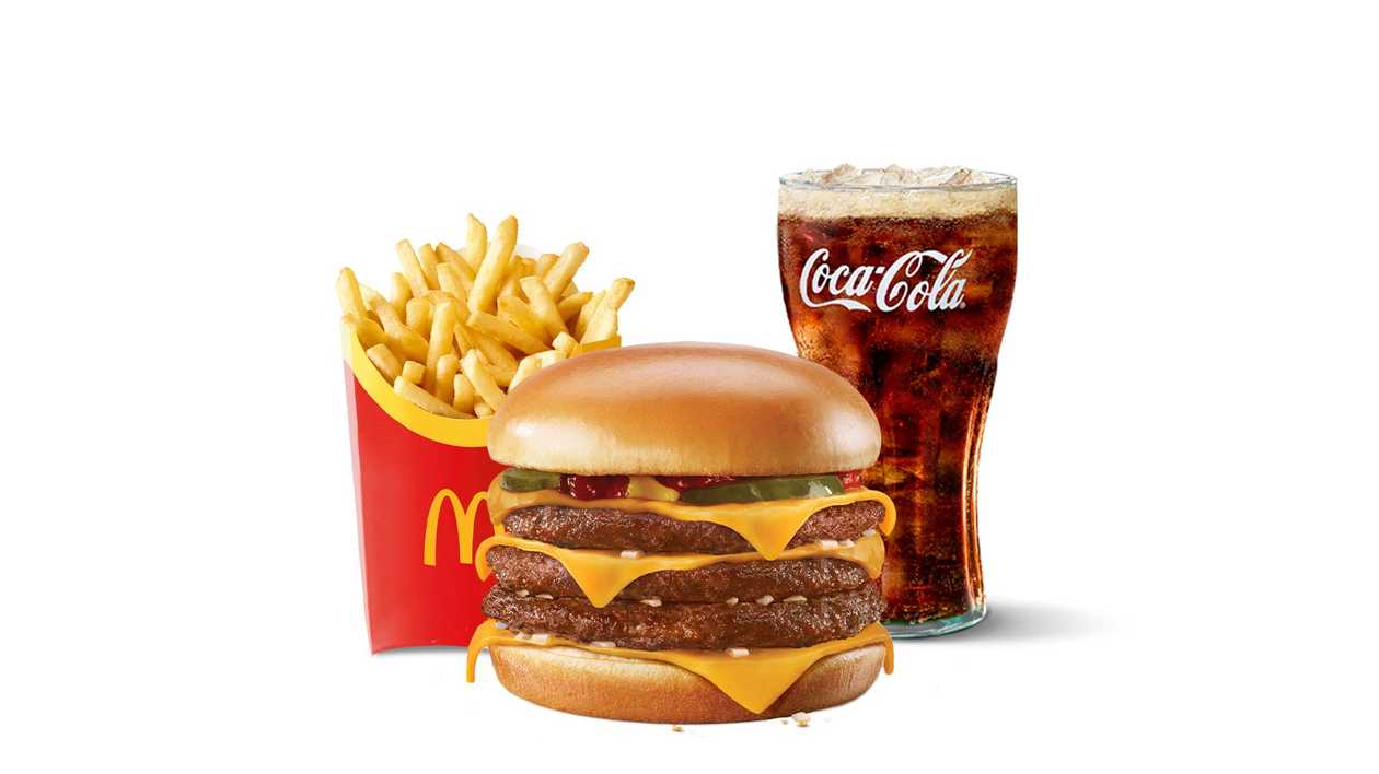 Triple Cheeseburger large meal