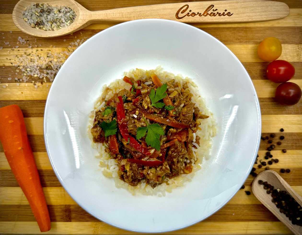 Tigaie picantă cu orez 200 gr/200 gr