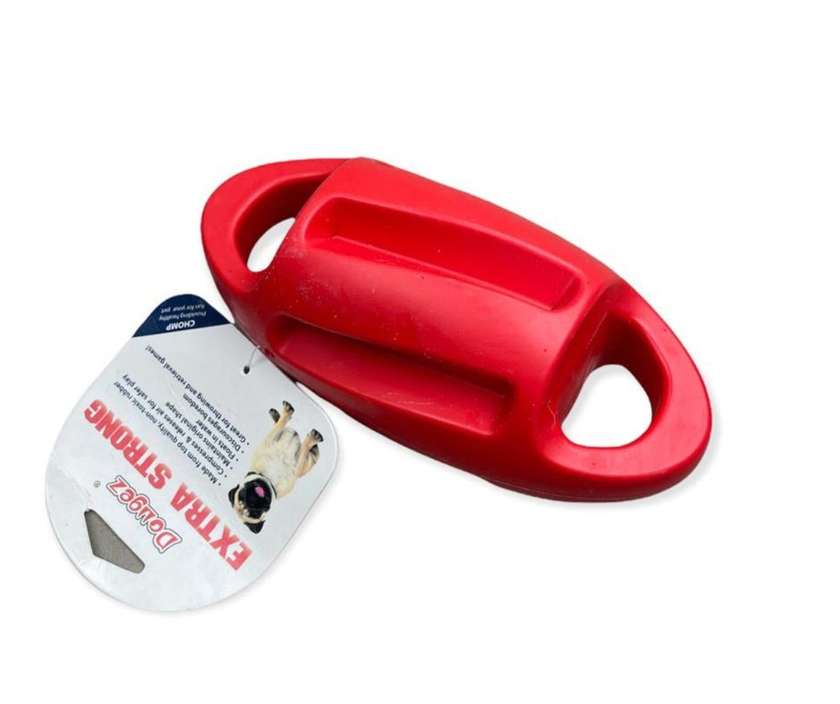 Red Rubber Rugby Ball with Buzzer