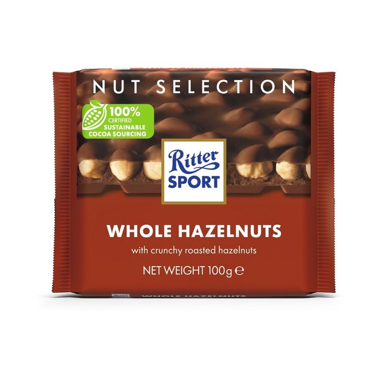 Ritter Sport, Chocolate with Whole Nuts, 100g
