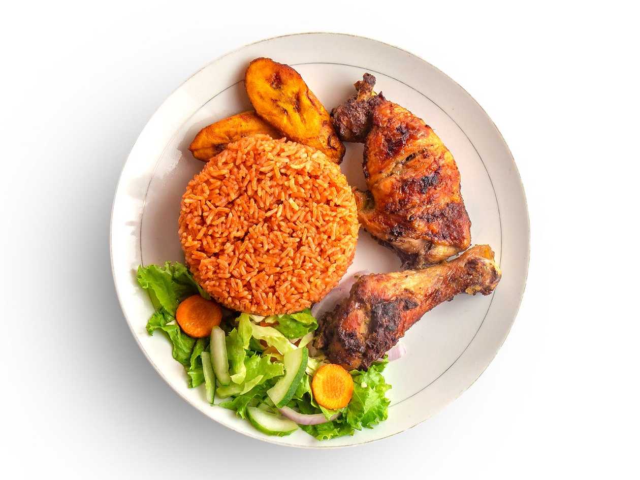 Jollof with Grilled Chicken
