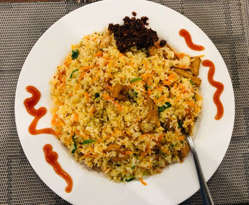 Large Curry Fried Rice & Chicken