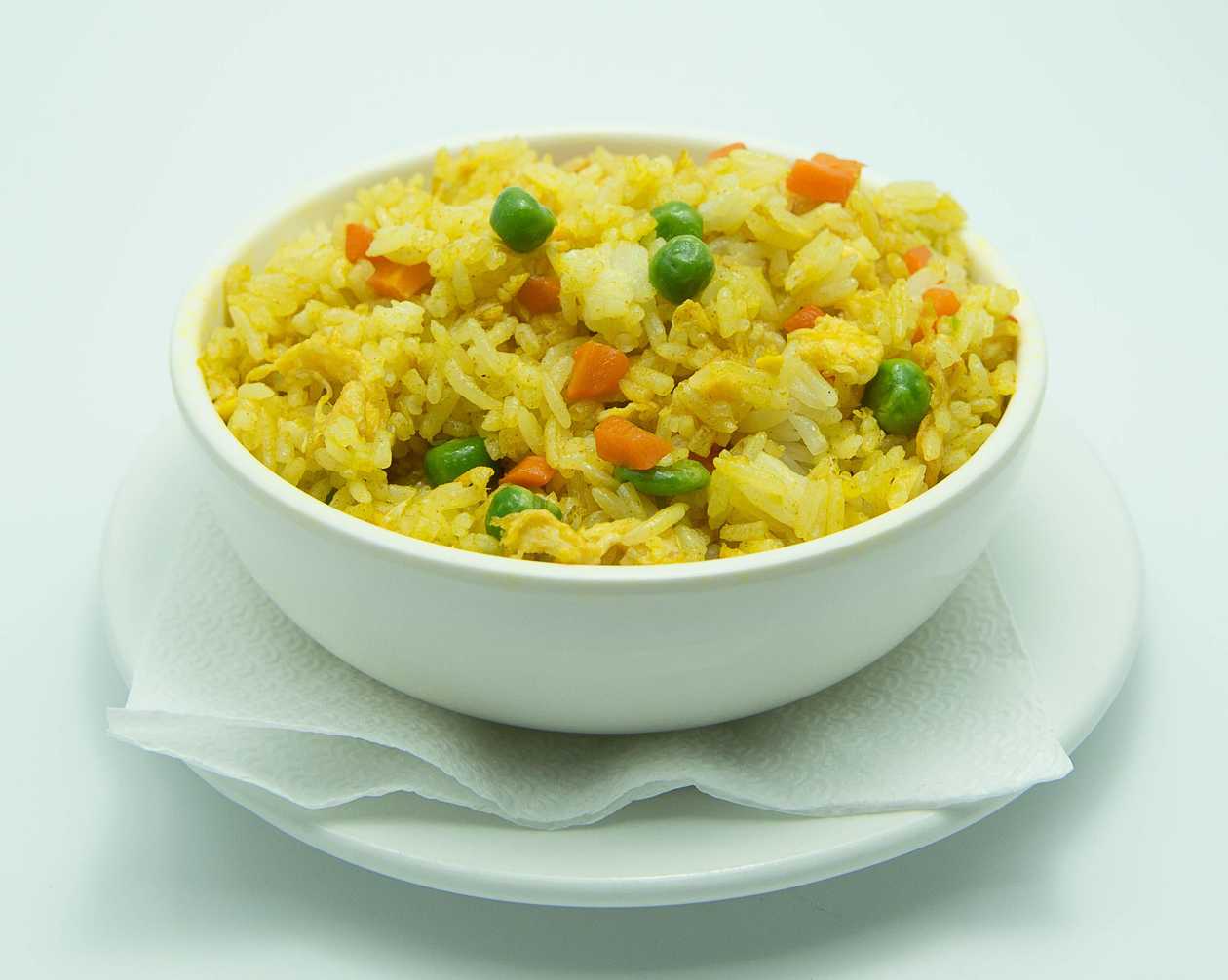Rice with curry and egg