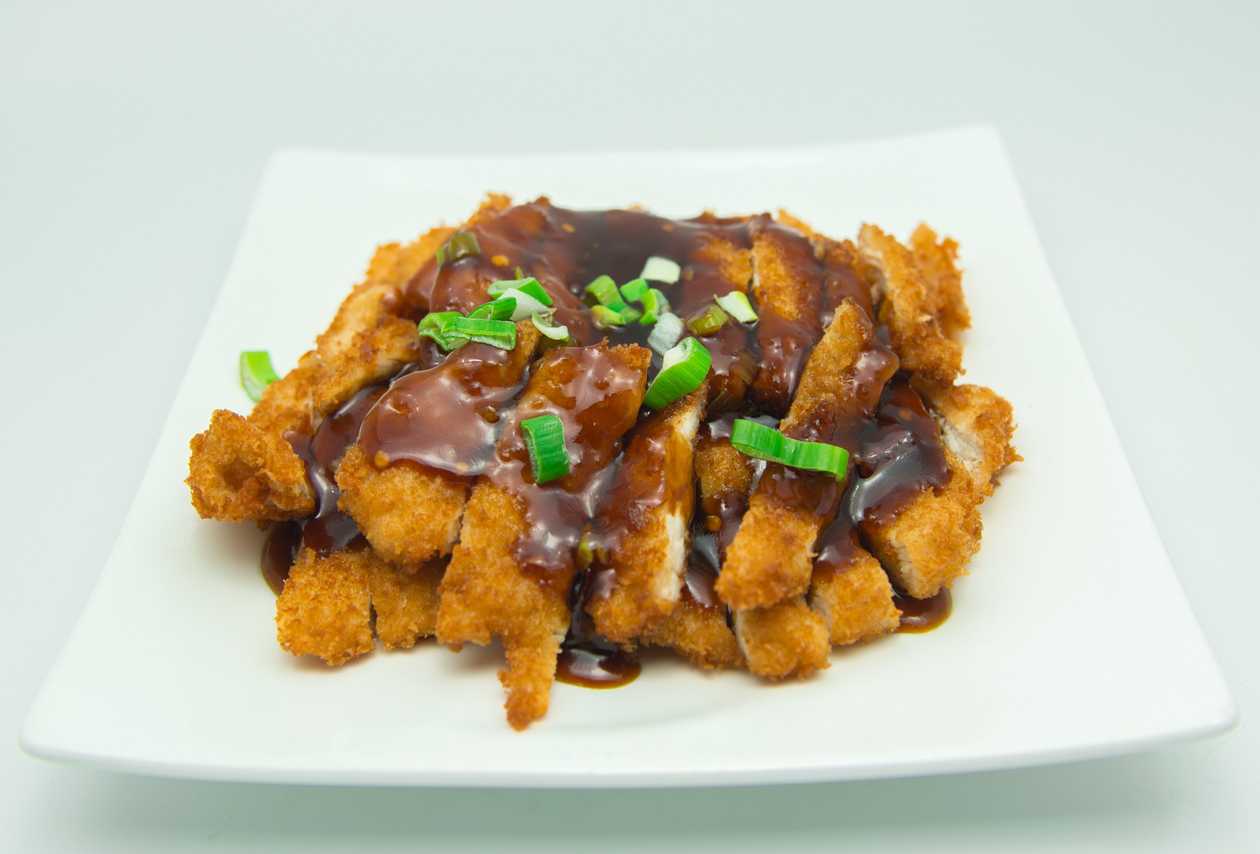 Crispy chicken with clam flavor