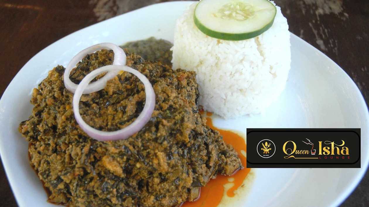Rice & Kontomire stew