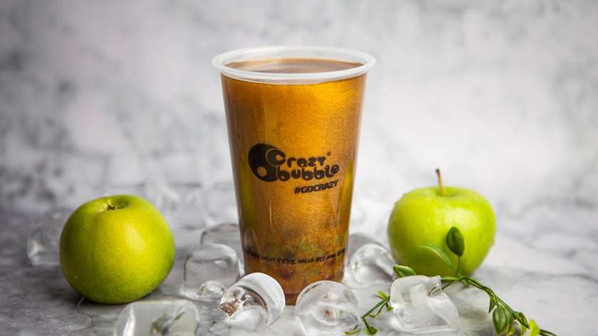 Kiwi and Green Apple - glitter bubble tea