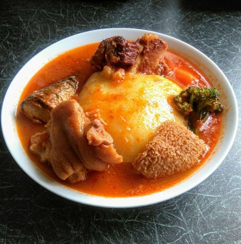 Fufu with Light Soup