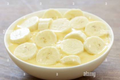 Custard + banana