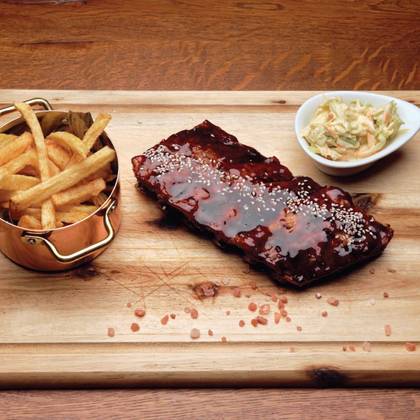 Pork ribs and French fries
