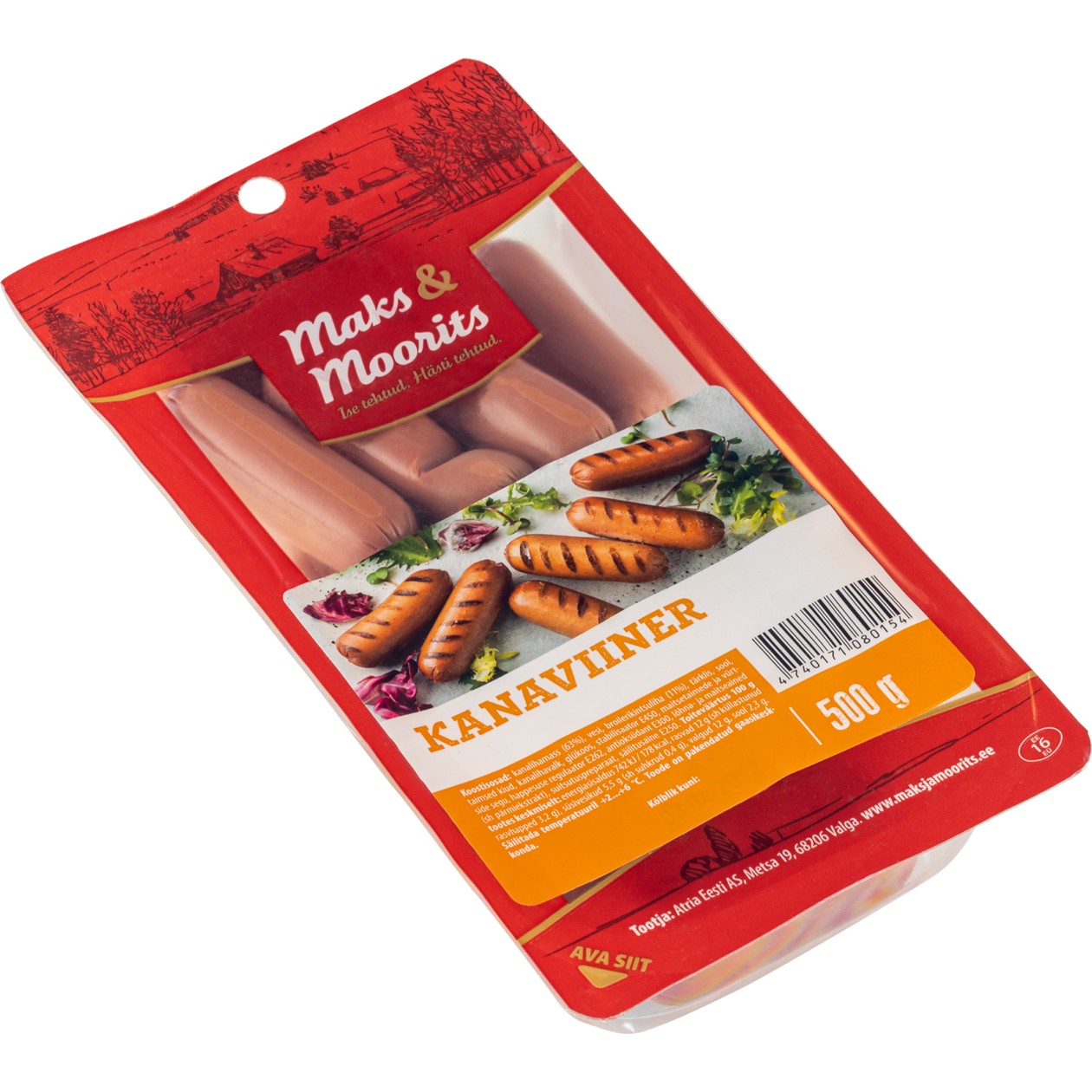 Maks & Moorits, Chicken Sausage, 500g (expires soon)