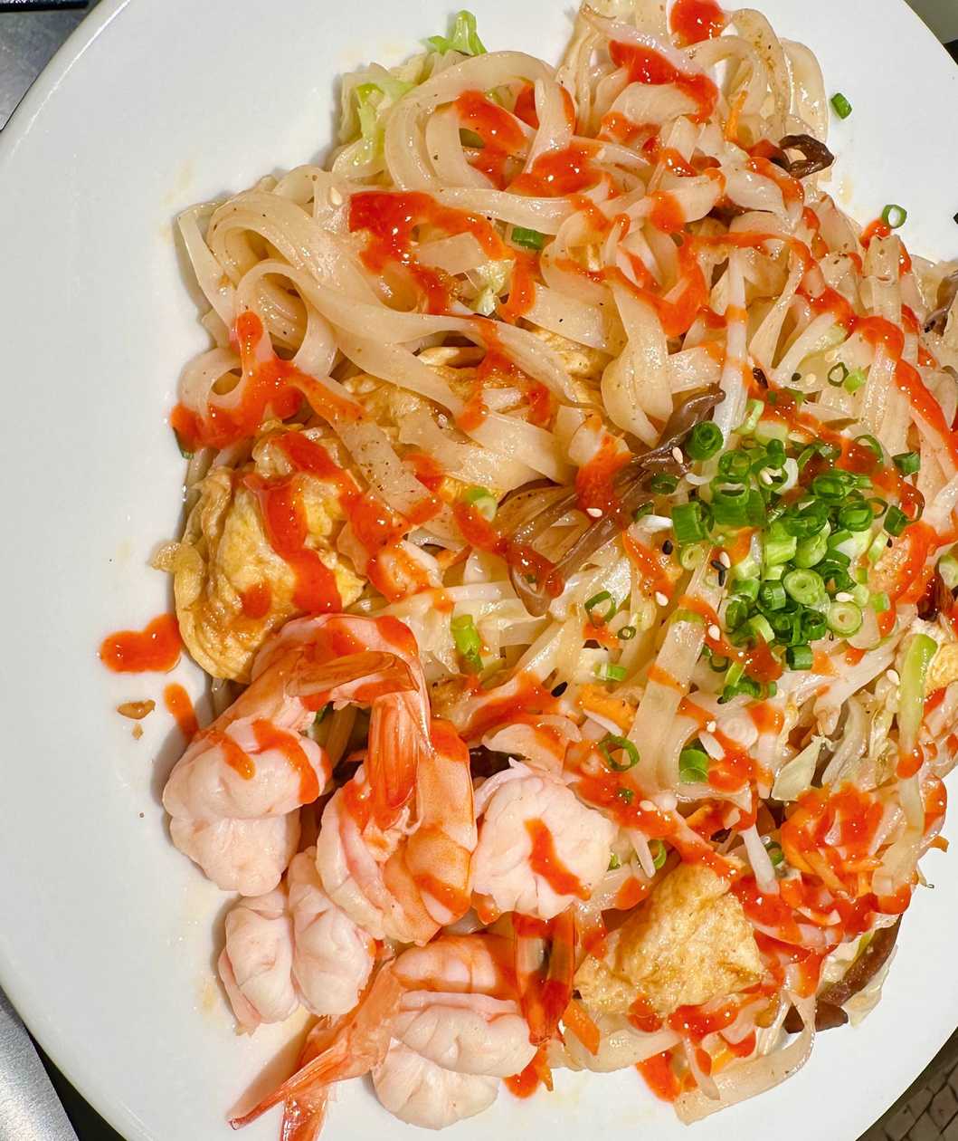 Spicy Shrimp Fried Rice Noodles